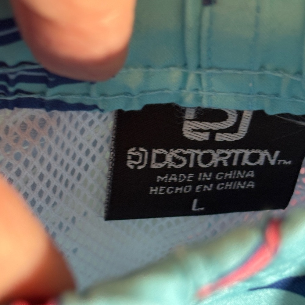 Distortion Men’s Swim Trunks With Drawstring Sz Large - Picture 4 of 4
